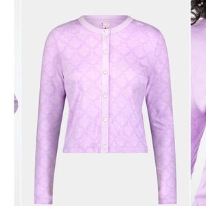Roller Rabbit Purple Jemina Nessa Cardigan